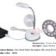 2in1 Desk Table Bendable LED Lamp & Fan