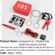 Compact 6 in 1 Pocket Size Multi Functional SOS kit